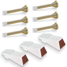 9 Pack Spring Door Stops 3 1/8" Flexible Heavy Duty Spring Door Stopp Kit USA