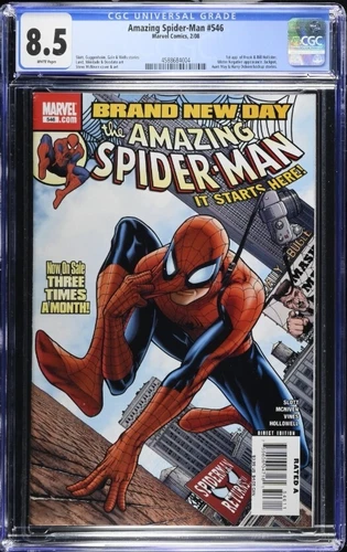 🔑 Amazing Spider-Man #546 CGC 8.5 (Marvel Comics) Brand New Day   🔑