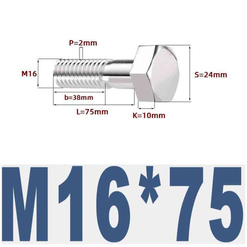 304 Stainless Steel External Hexagonal Half-Thread Screw Extension M6-M27 - Picture 123 of 195