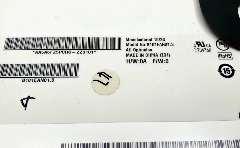 AU Optronics 10.1"1280x800 WXGA Glossy Laptop Touch LED LCD Panel Screen W/Bezel - Image 3 of 3