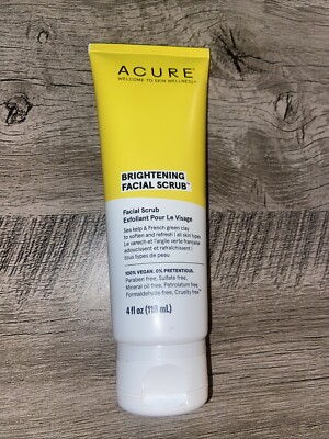 Acure Organics Brilliantly Brightening Facial Scrub 4 fl oz 118 ml Cruelty-Free,