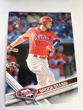 2017 Topps Update Clear Parallel Jumbo 5x7 Brock Stassi Phillies US171 02/49