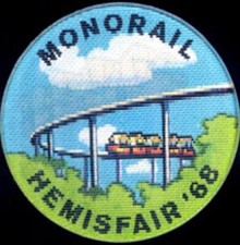HemisFair '68 San Antonio Monorail 1968 VARI-VUE Motion Lenticular Flicker Pin