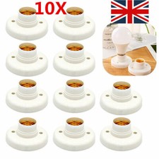 1-10pack Edison Screw Batten Ceiling Lamp Holder ES-E27 Light Bulb Socket Fixing