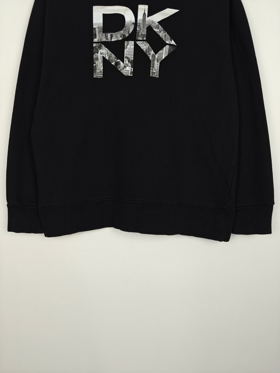 DKNY SPORT Crewneck Sweat クルーネックスウェット DKNY Sport Swetshirt Crewneck Center Logo Black size S | eBay