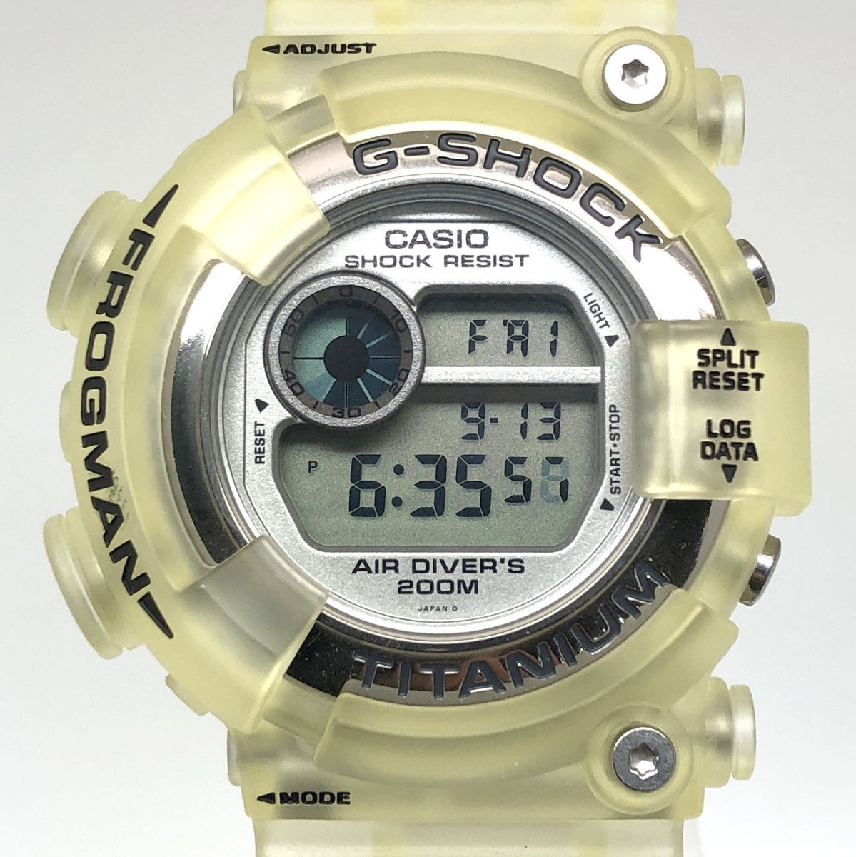 Casio G-Shock DW-8201WC-8T W.C.C.S. Frogman black logo triple 