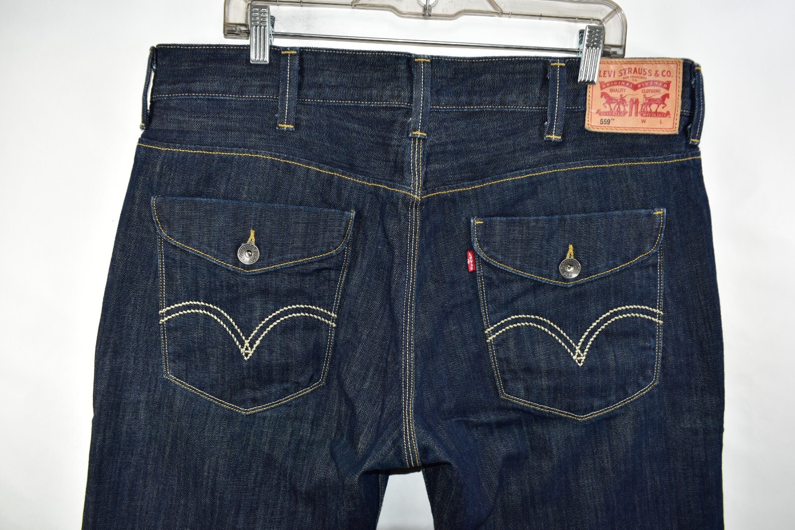 Levi's 559 Relaxed Straight Flap Pockets Jeans Mens Size 38x38 Blue Meas. 38x38 eBay