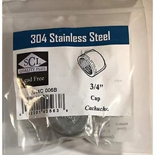 Smith-Cooper International Pipe Cap 3/4" Ss, Smith-Cooper International