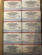 2000 Count Case - Cardinal Health Flexal Nitrile Exam Gloves S / M / L  Exp 2026