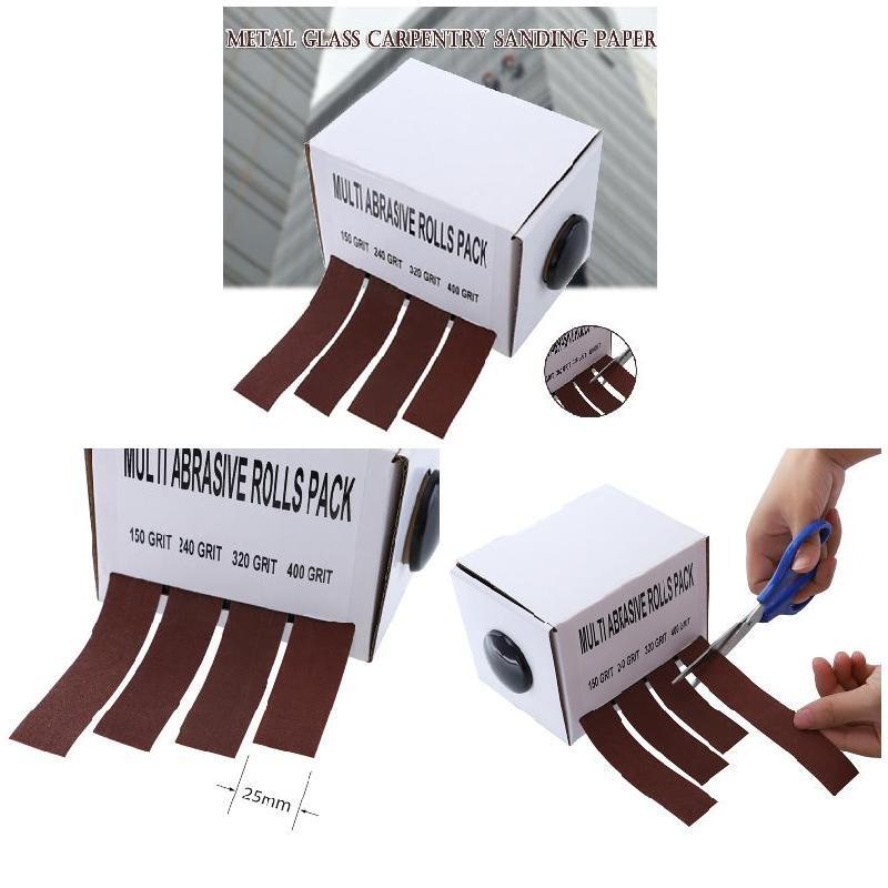 New Abrasive Paper Sandpaper with Dispenser Drawable Emery Cloth Roll