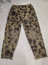 True Vintage L.L. Bean GoreTex Duck Camo Pants Made In USA Men's L Elastic Waist