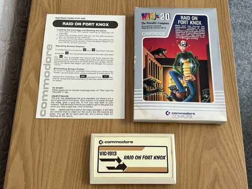 VIC-20 Raid on Fort Knox Cartridge - Boxed & Working -👽👾Retro Gift Idea👾👽