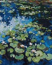 Ideyka Painting by Numbers kit Water lilies KHO2858