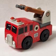 Thomas  Friends Wooden Railway Sodor Fire Hook  Ladder Truck For Display Only
