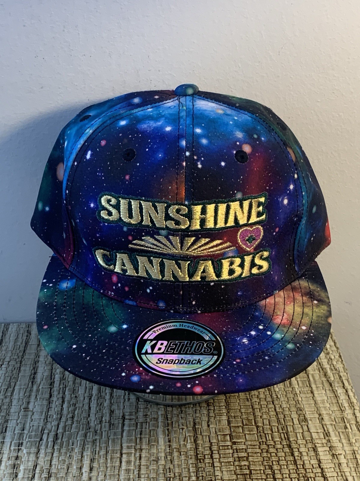 KBETHOS SNAPBACK HAT CAP SUNSHINE CANNABIS GALAXY PRINT ADUL