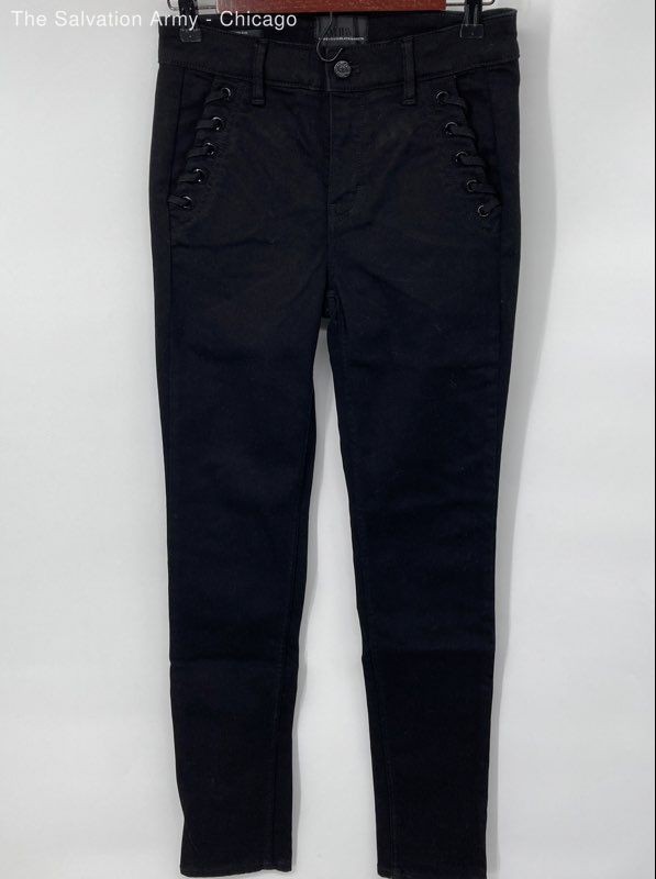 White House Black Market Womens Black High-Rise Denim Skinny Jeans Size 2