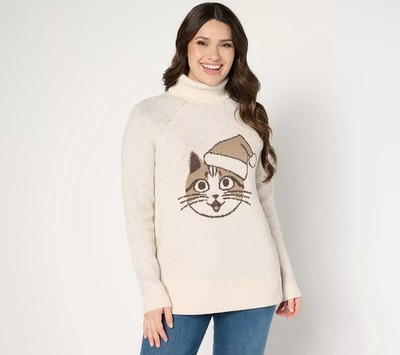 #1306 Studio Park x Jane Treacy Novelty Turtleneck Sweater Size 1X