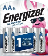 Energizer Ultimate Lithium AA Batteries 6 Pack , 1.5V Lithium Double A...