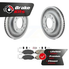 Front Coated Disc Brake Rotors And Ceramic Pads Kit For 2006-2014 Kia Sedona