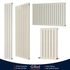 Horizontal Vertical Radiator Cream Single Double Column Flat Panel Heating G-Rad