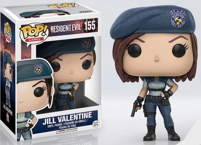 Resident Evil Jill Valentine Funko Pop 155 Action Figure With Protector