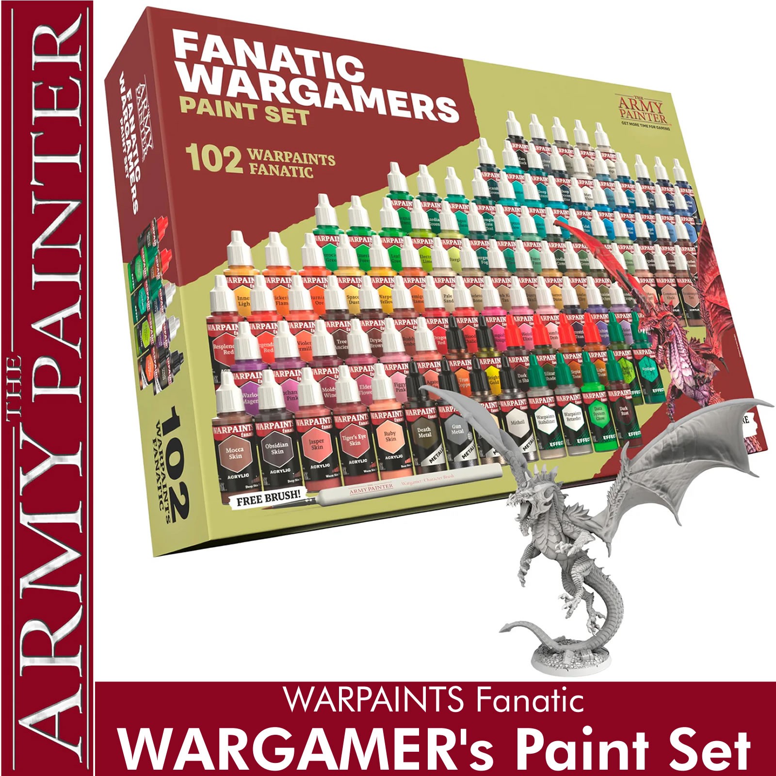 Army Painter Warpaints Fanatic: WARGAMERS PAINT SET 102 Acrylic 18ml WP8073P