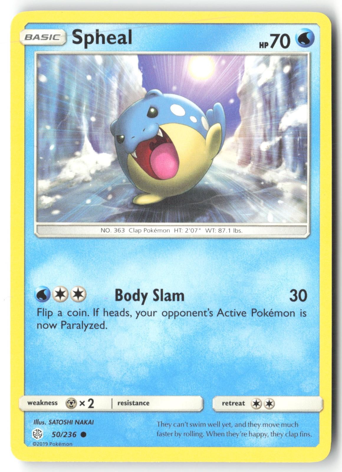 Spheal 50/236 Common Cosmic Eclipse Pokemon Lightly Played