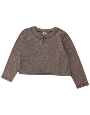 Champion Damen bauchfreies Oberteil Langarm UK 16 Large grau gefleckt Polyester AK18