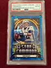 Tom Brady 2024 Topps Cosmic Chrome  Star Command Blue Moon 57/99 PSA 8 NM-Mint