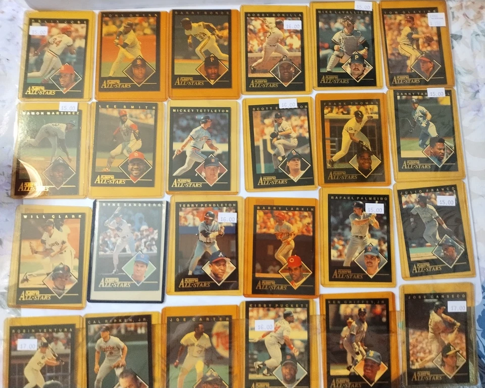 Juego completo de 24 cartas Fleer All-Stars 1992 Griffey Jr. Ripken Frank Thomas Gwynn Foto 2 de 4