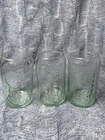 Set of 3 Vintage Coca Cola Can Shaped Green Tinted Drinking Glasses 12 Oz