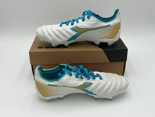Diadora Brasil Elite GR LT W LP 12 Size 9 Womens White Blue Gold Soccer Cleats