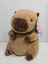Toy Factory Capybara Stuffed Animal With Green Backpack 8 Inches