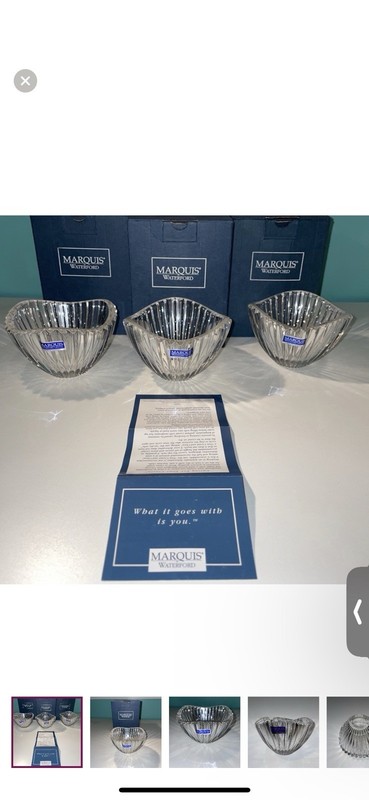 Waterford Marquis 3 Candle Votives NIB