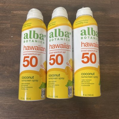 3 PACK Alba Botanica Sunscreen Spray SPF 50 NEW expire 10/2026