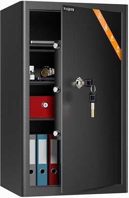 67L Tresor Schlosskasten mit Schlüssel | Home Office Schwerlast Kohlenstoffstahl Sicherheit Safe