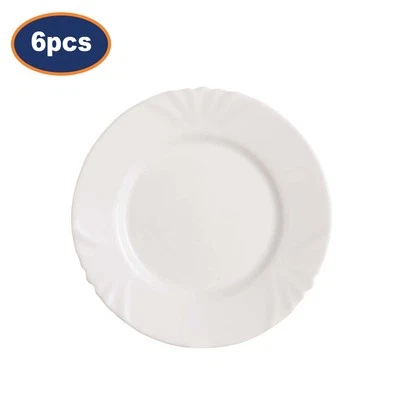 Side Plate Luminarc Cadix White Opal Glass 19cm Appetizer Food Server Plate 6pcs