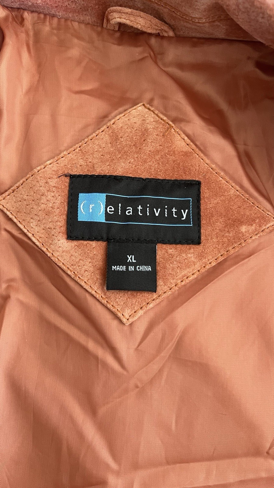 Relativity Orange Suede Button Collared Mid-Lengt… - image 7