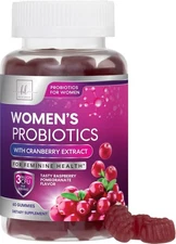 Probiotics for Women Gummies with Cranberry & - 6 Premium Strains for PH Balance