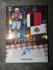 2021 Panini Legacy Justin Fields #FP-JF RC Futures Auto 3-Color Patch Ruby 23/50
