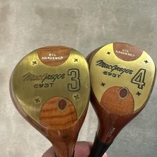 Macgregor 693T Set 4 Wood And 3 Wood Vintage Persimmon Made In USA steel Shaft