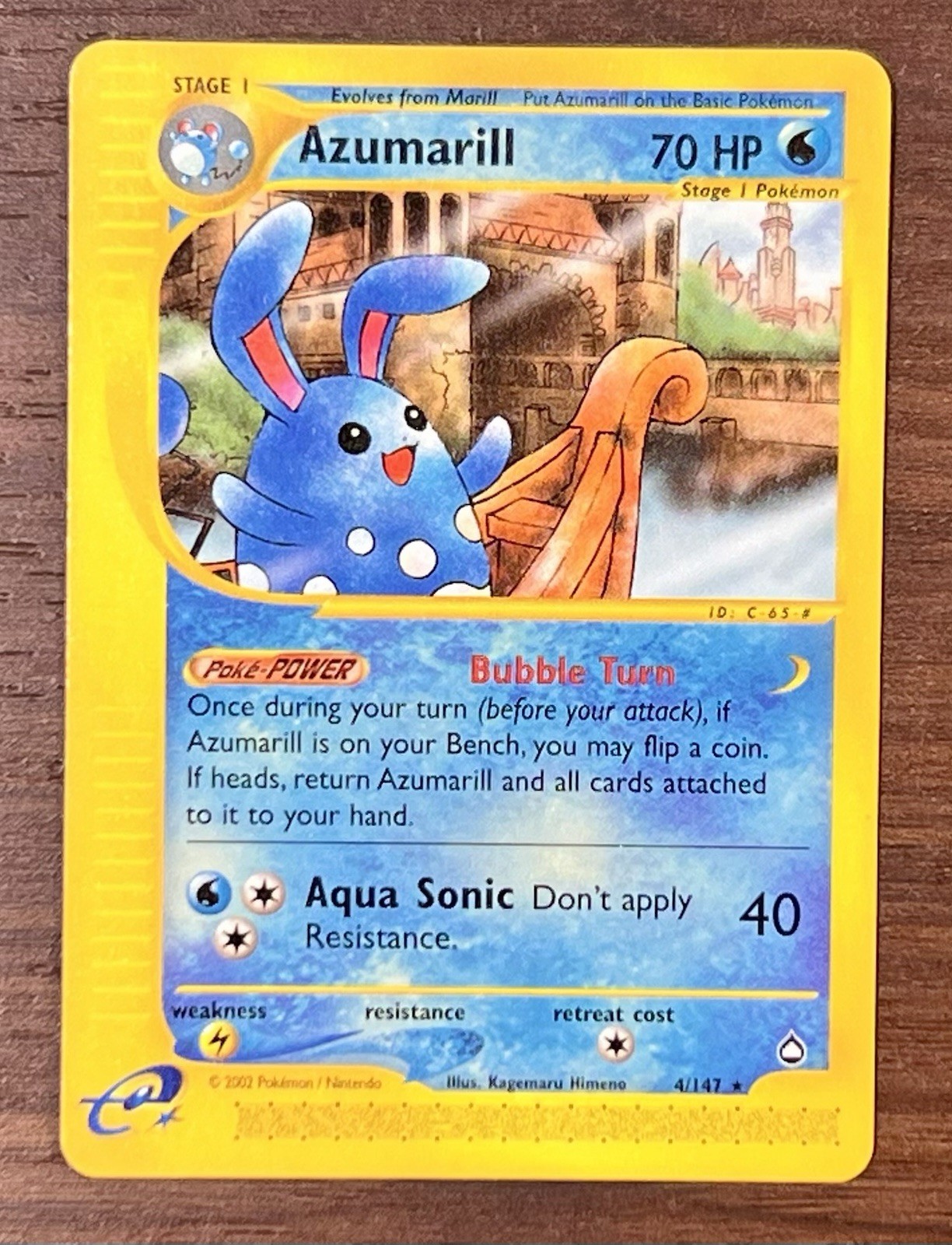Azumarill 004/147 Aquapolis Regular NM