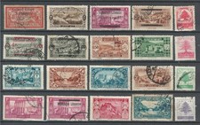 LEBANON LIBAN FRENCH MANDATE VIEWS HISTORICAL SITES  USED STAMPS LOT (LEB 448)