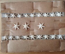 WW1 Coppia di stellette Originali Austro-Ungariche in osso bianco per gradi.