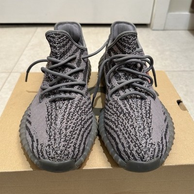 adidas Yeezy Boost 350 V2 Beluga Gray/Black Zebra Pattern Red Detail