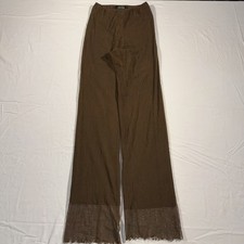 Jean Paul Gaultier Maille Femme Made In Italy Sheer Pants Brown Medium
