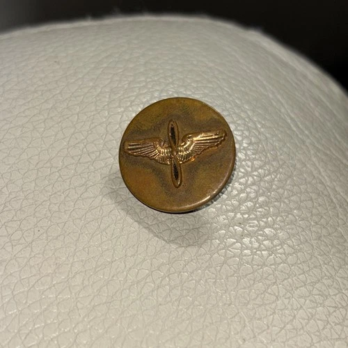 WWII WW2 US Army Air Corps Enlisted Collar Screw Back Military Insignia Pin