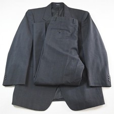 Tuta uomo giacca pantalone lana righe blu Mario Puccini 44R 34x30 vintage