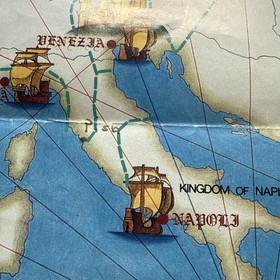 Uncharted Waters Nintendo NES Foldable Promo Map Poster Insert ONLY With Writing