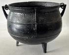Antique (19th Century?) Cast Iron 3 Legged Miniature Cauldron Pot Unmarked